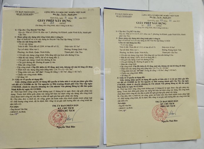Bán cặp nền hẻm 6 Trần Vĩnh Kiết (Tặng GPXD), P. An Bình, Ninh Kiều, TP. Cần Thơ
