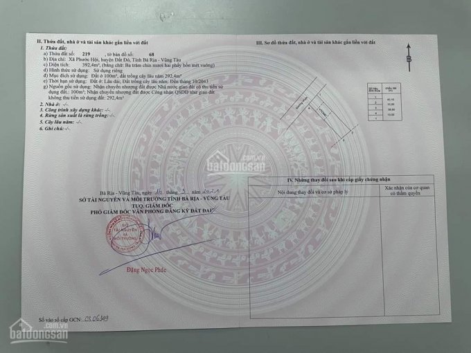 Bán lô đất như hình 10x39m (392m2) TC 100m2