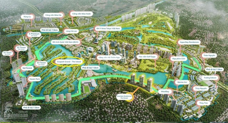 Bán Biệt thự Đảo 300m2 sông Đông Nam, cực hiếm và đẹp tại khu đẳng cấp nhất Ecopark