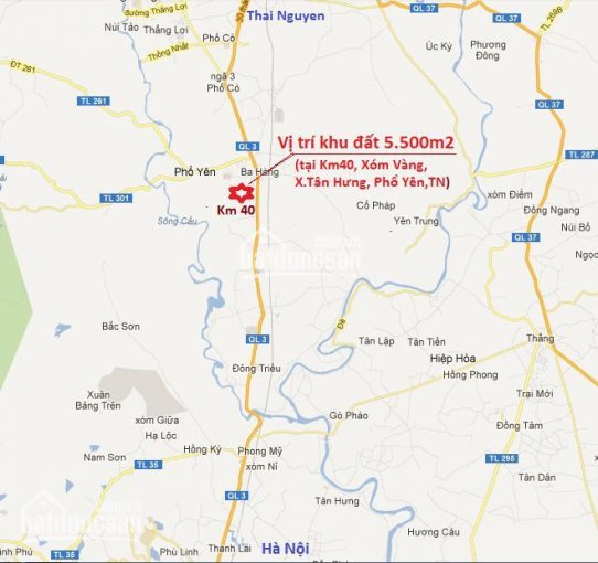Cho thuê 5200m2 nhà xưởng sát mặt đường Quốc Lộ 3 (Tân Hương, Phổ Yên, Thái Nguyên)/chính chủ