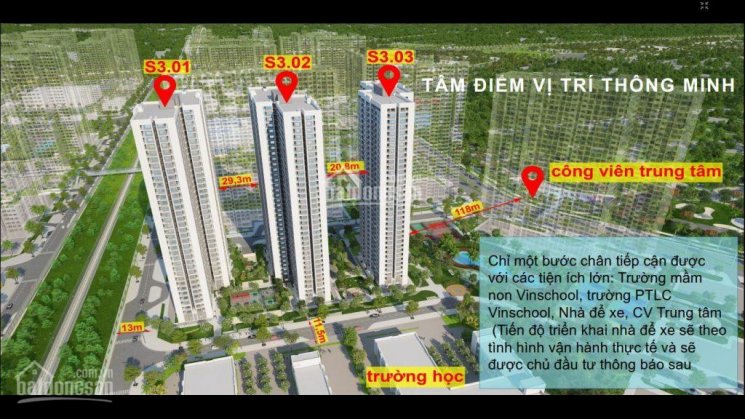 Cho thuê căn shop 2 tầng mặt sảnh 121m2 tại KĐT Vinhomes Smart City