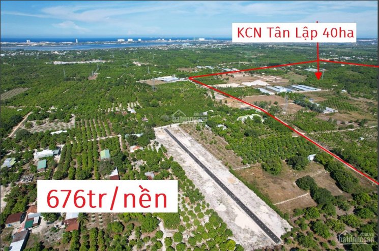 676 triệu sở hữu lô đất nền siêu đẹp 102m2 đối diện KCN Tân Lập và đường Đại Hàn Cam Lâm bỏ vào két