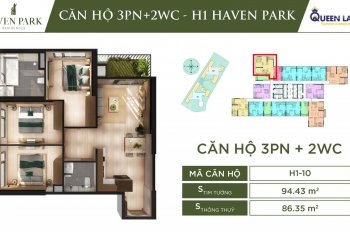 Căn hộ 3PN tiêu chuẩn 5* dự án Haven Park - Bali trong lòng Ecopark