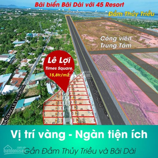 ĐẤT NỀN MẶT ĐƯỜNG LÊ LỢI 40M , GẦN BÃI DÀI GIÁ CHỈ TỪ 15Xtr/M2, KHAI THÁC DÒNG TIỀN LÊN TỚI 3TỶ/NĂM