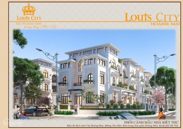 Sở hữu biệt thự, shophouse đẳng cấp nhất dự án Louis City mặt đường 40m chỉ 130 triệu/m2