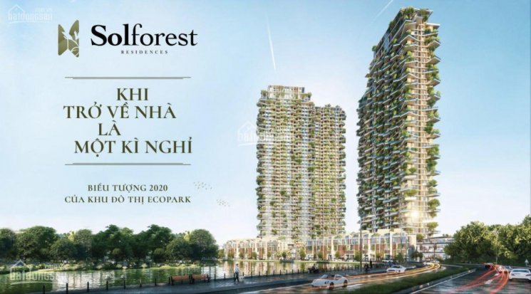 1 suất duy nhất Shophouse khối đế Solforest Ecopark tầng 1 giá tốt nhất thị trường, TT tiến độ