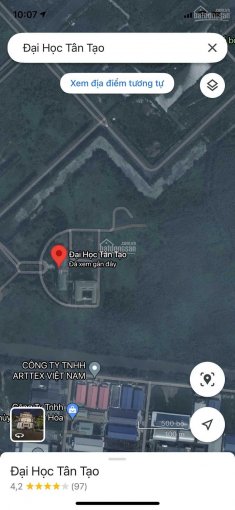 Bán lô đất thổ cư 125m2 đối diện công viên gần ĐH Tân TạO SHR