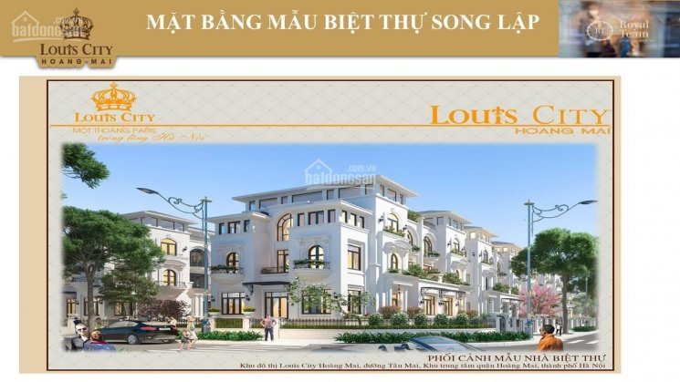 Cần bán 2 lô biệt thự Louis City Hoàng Mai, giá tốt nhất thị trường, có hỗ trợ NH 18T 976506885