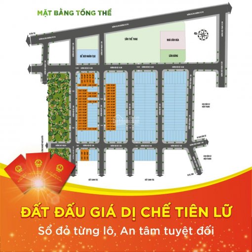 Cần tiền tôi bán nhanh lô đất DT: 95M2, đường rộng 16,5M đối diện bể bơi huyện Tiên Lữ, Hưng Yên