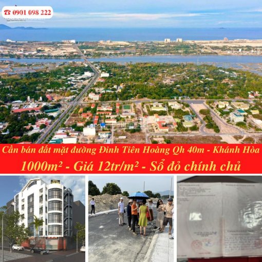 CHÍNH CHỦ BÁN LÔ 1100m2 MẶT ĐƯỜNG LỚN ĐINH TIÊN HOÀNG ĐƯỜNG 40M - CAM LÂM GIÁ TỐT