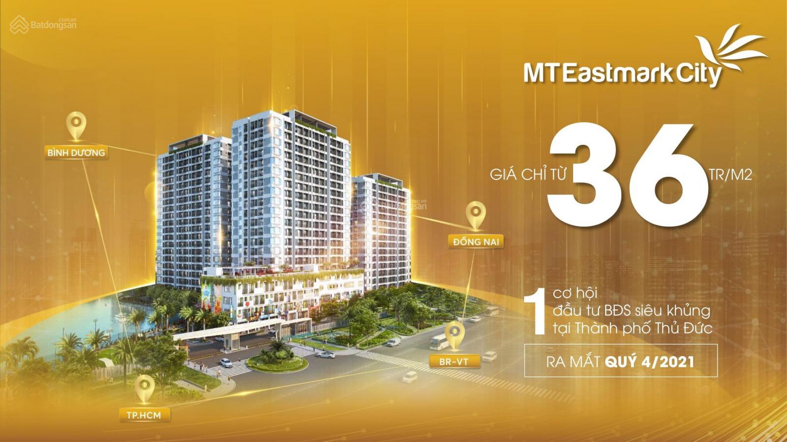 Mở bán CH MT Eastmark City TP Thủ Đức gần khu Công Nghệ Cao giá chỉ 36tr/m2, TT từ 490tr LS vay 0%
