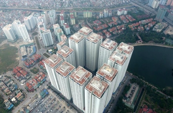 Khu chung cư HH Linh Đàm nhìn từ trên cao 