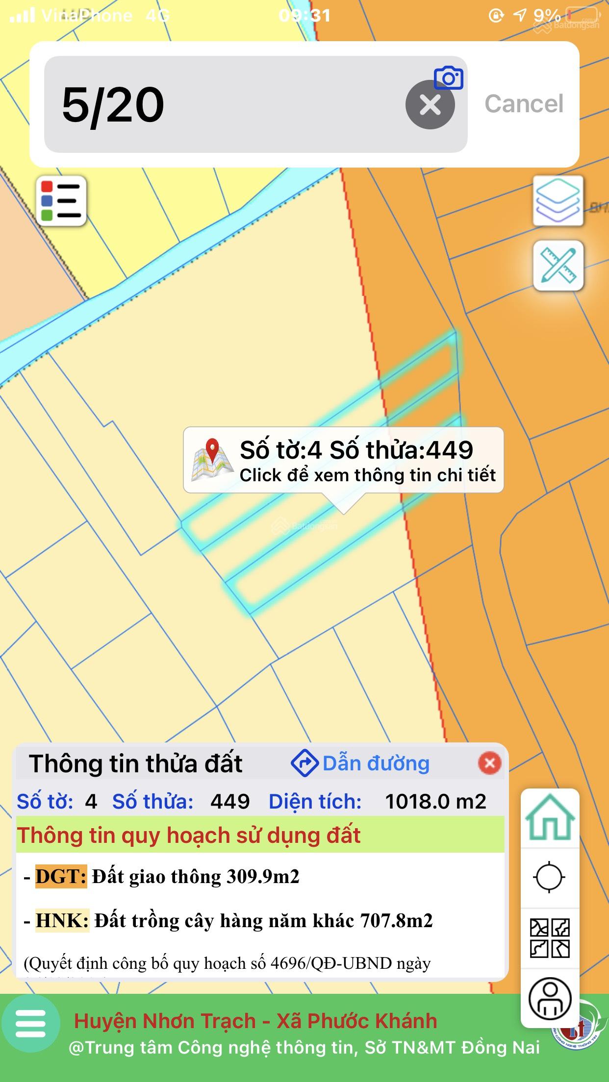 Bán đất 2.6tr/m2 tại đường Phạm Thái Bường vô 50m tại xã Phước Khánh - Nhơn Trạch - Đồng Nai