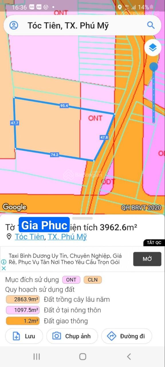 Chính chủ bán 4 sào đất mặt tiền chính Lê Đức Thọ Phú Mỹ, BRVT giá 18,8 tỷ, LH: 0989143493