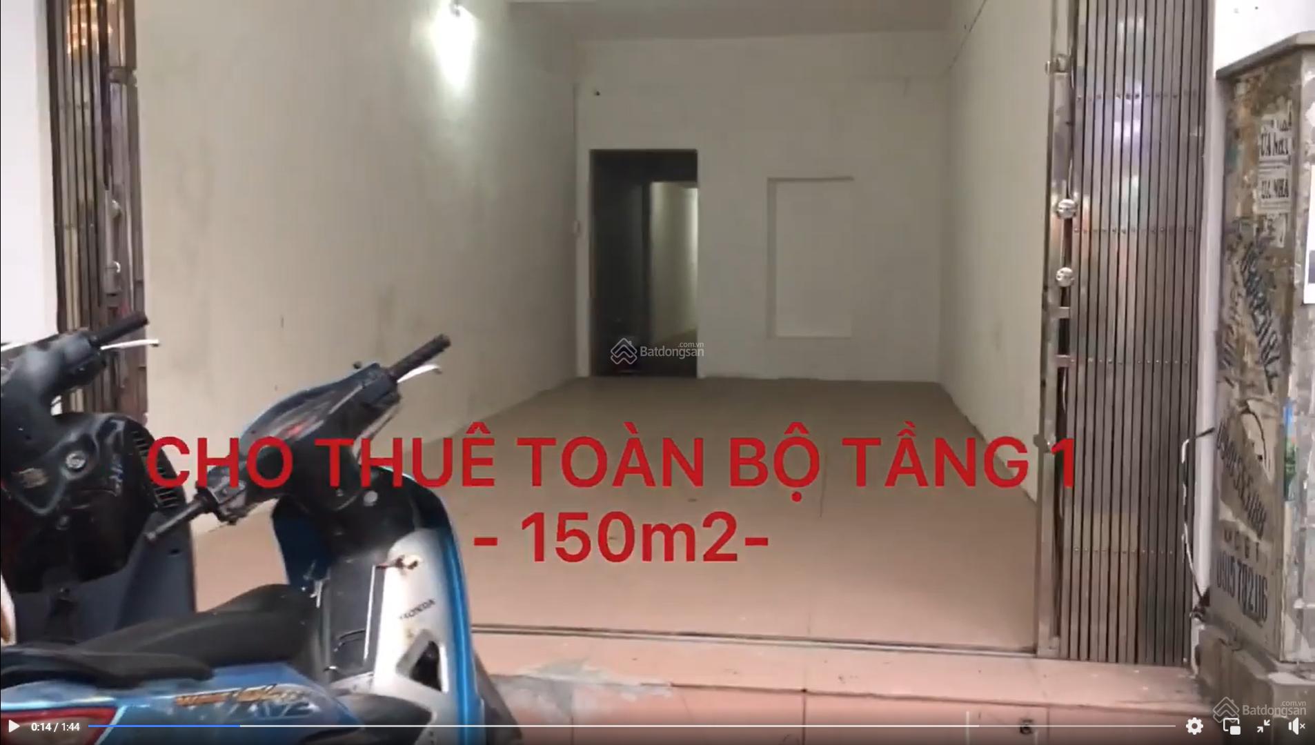 Chính chủ cho thuê tầng 1 150m2 giá rẻ mặt phố Ngọc Lâm, Q. Long Biên