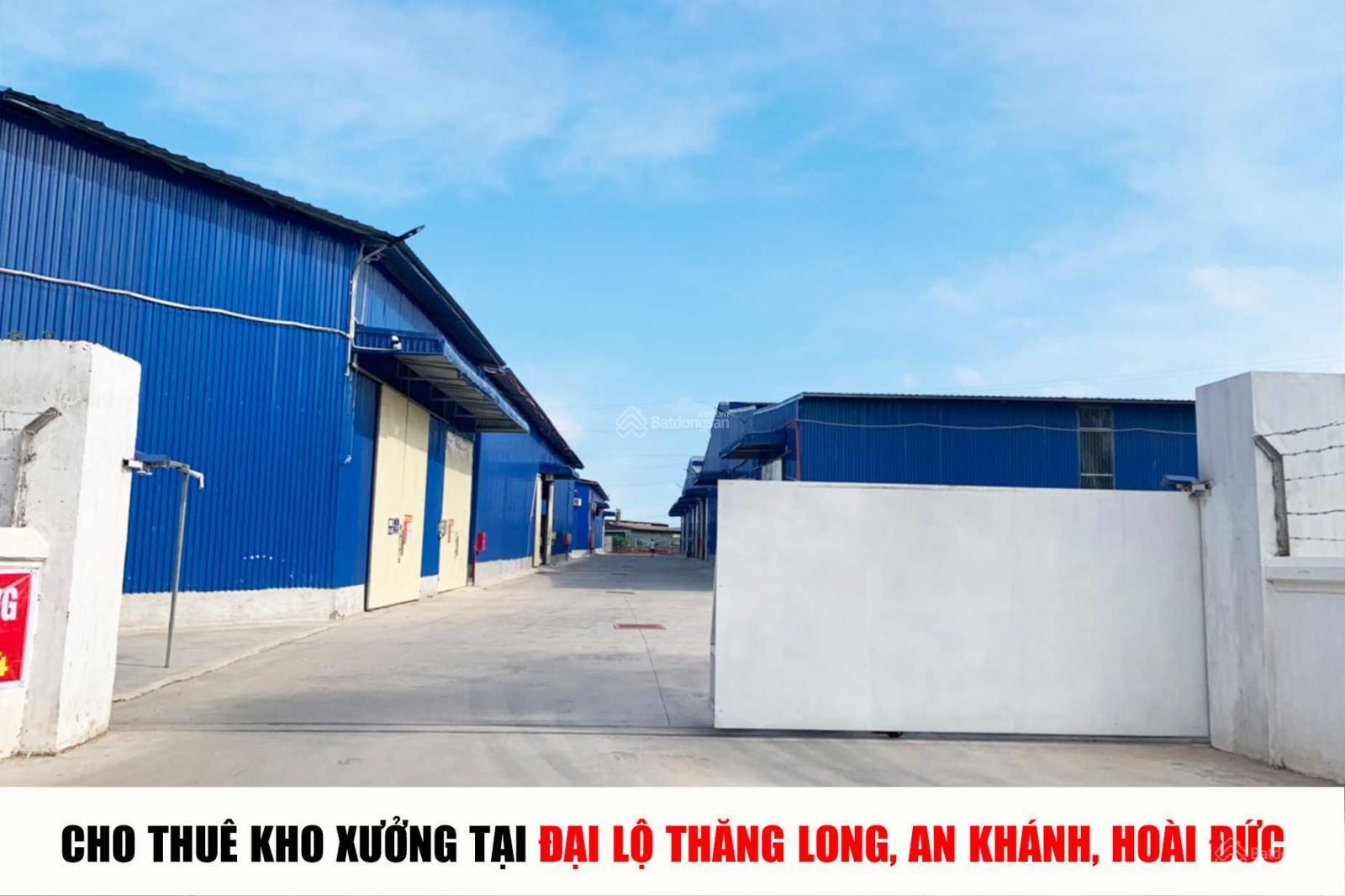Cho thuê 500 - 1000 - 2000m kho xưởng tại An Khánh, Hoài Đức, Hà Nội - Trục đường Đại Lộ Thăng Long
