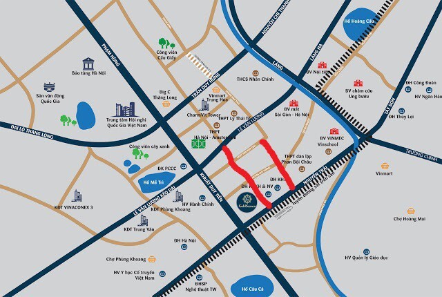 bản đồ quy hoạch giao thông quận Thanh Xuân